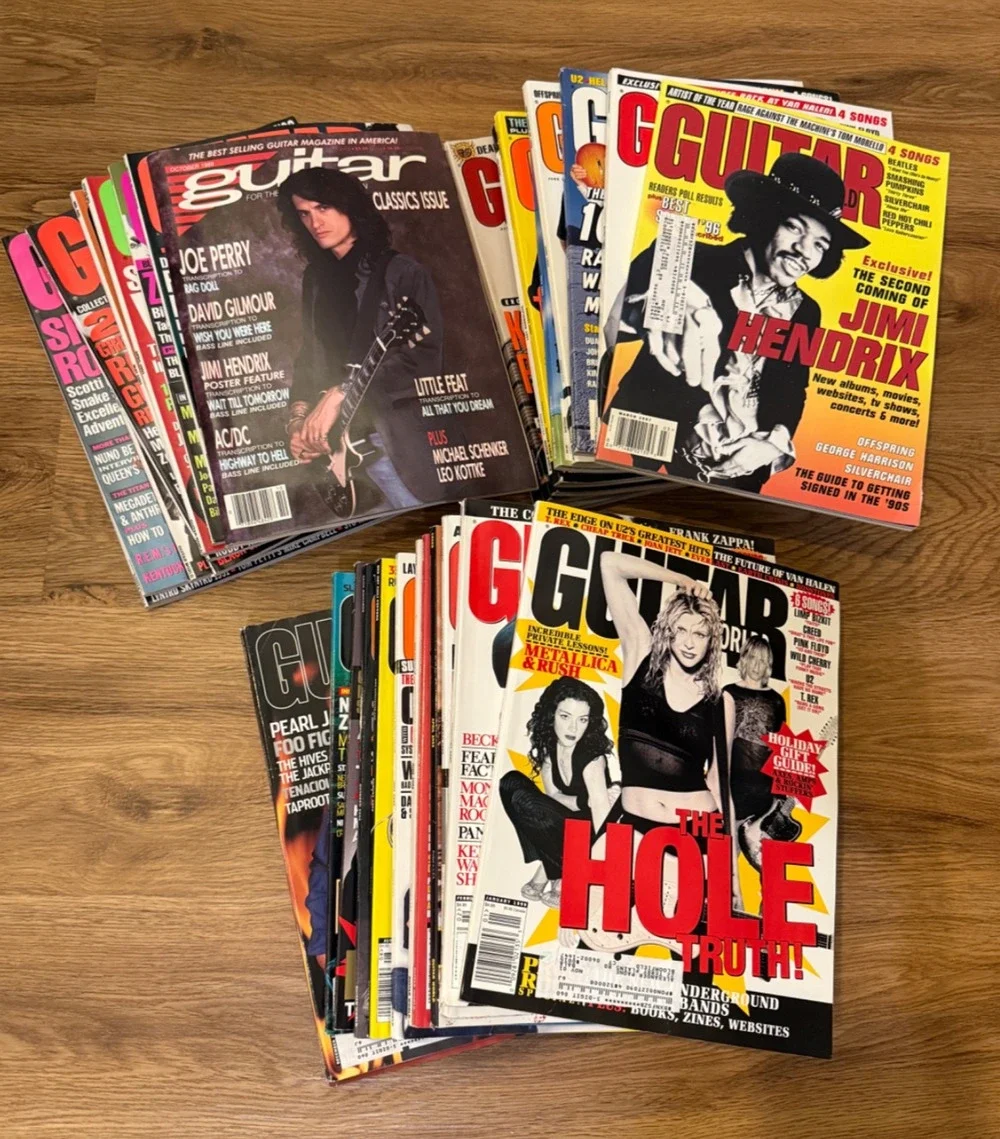 🎸 Guitar World Magazine Lot 33 1991-2003 Jimi Hendrix Metallica Korn